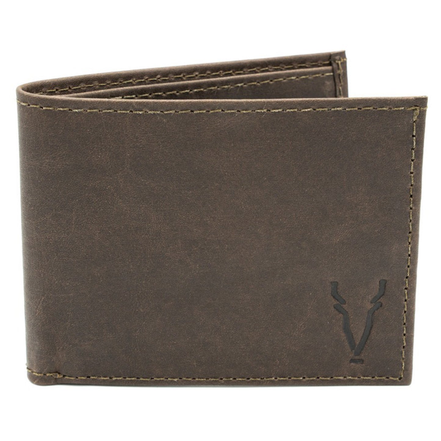 Billetera Compacta Marron Oscuro Vintage