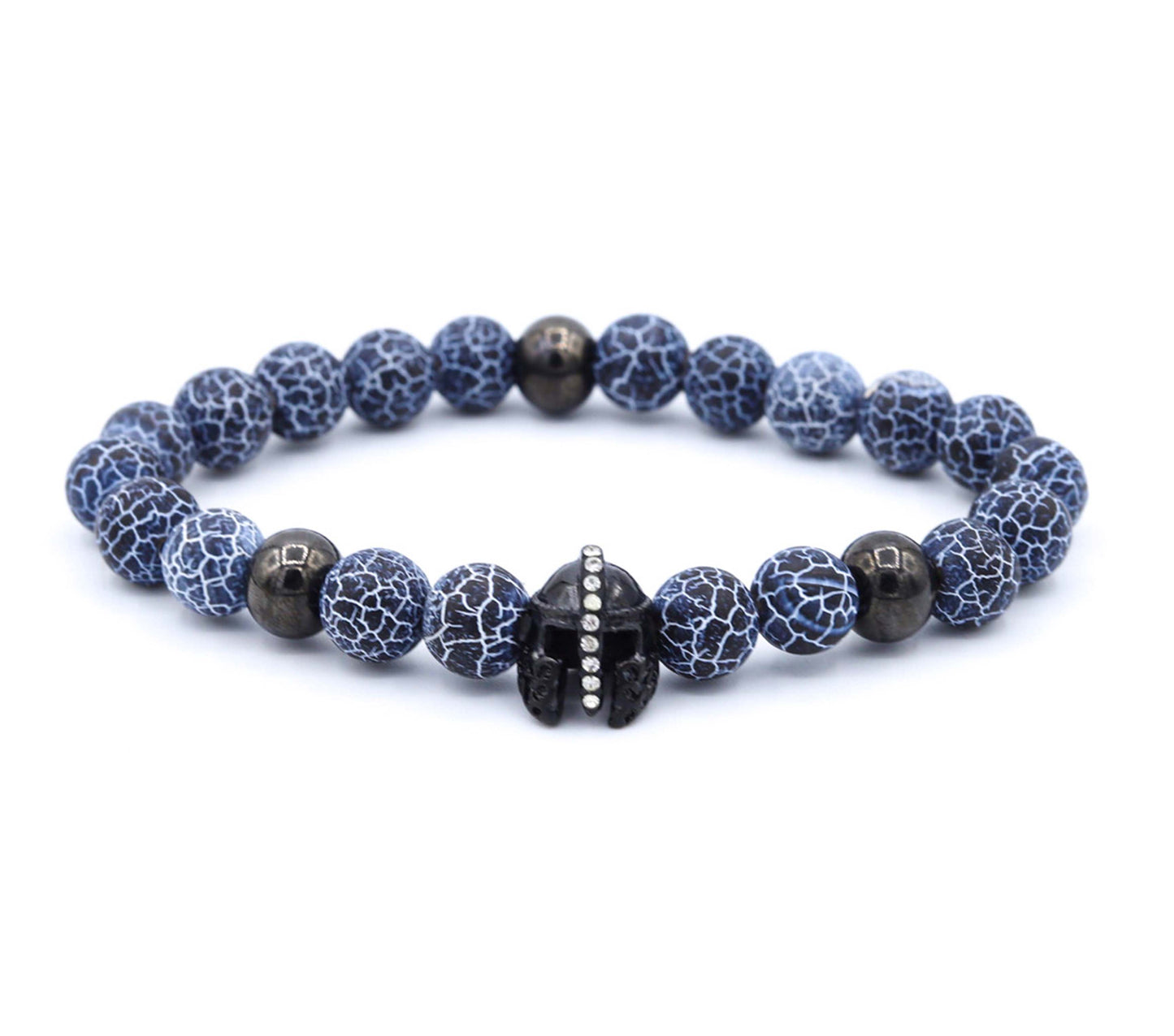 Pulsera Gladiador Rodio / Agata Escarcha