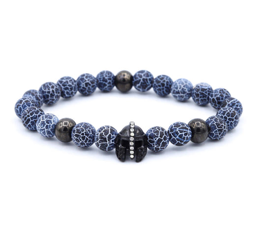 Pulsera Gladiador Rodio / Agata Escarcha