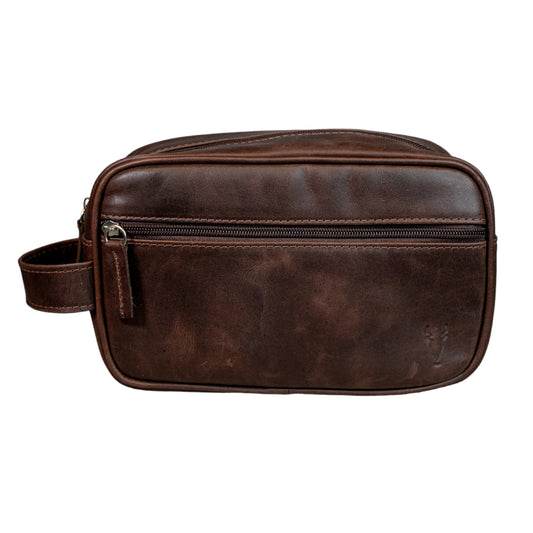 Neceser Compacto Marron Oscuro Vintage