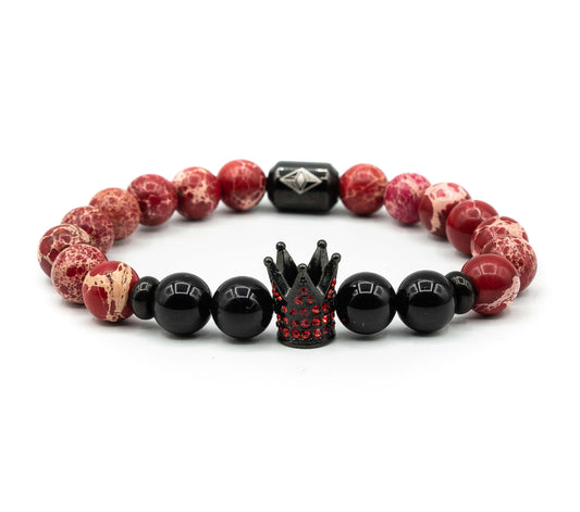 Pulsera King Black & Red