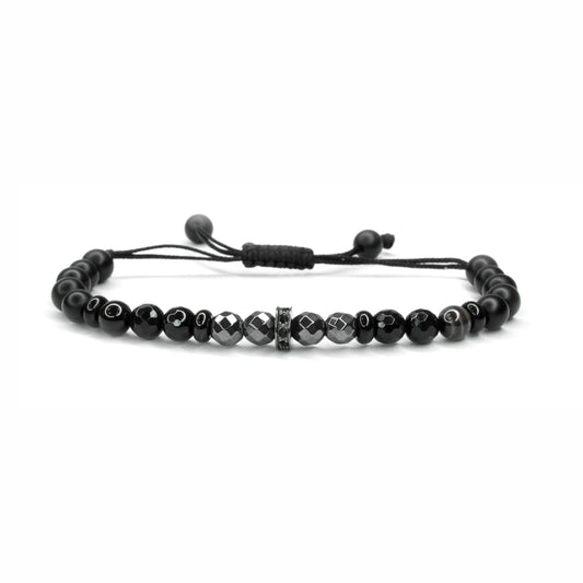 Pulsera Black/Silver Stopper