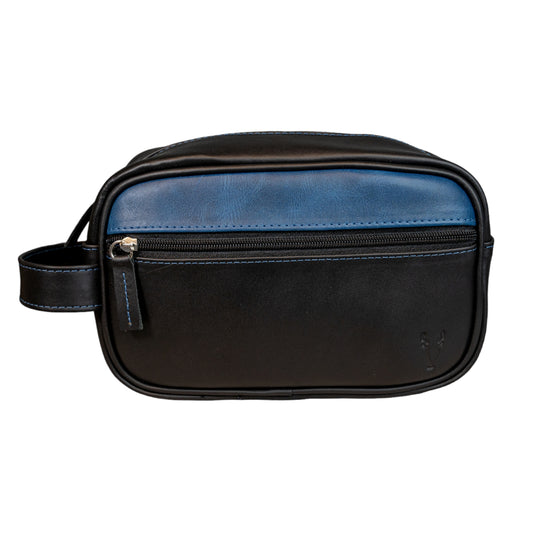 Neceser Compacto Negro Mate interior Azul Vintage