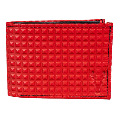 Billetera Grande Rojo Diamante interior Negro Mate