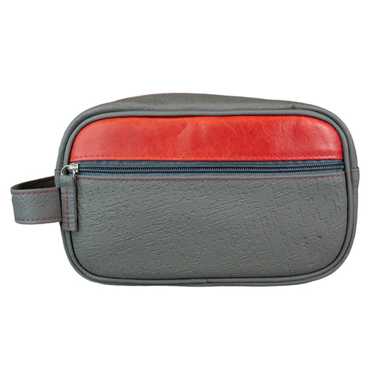 Neceser Compacto Gris Egipcio interior Rojo Vintage