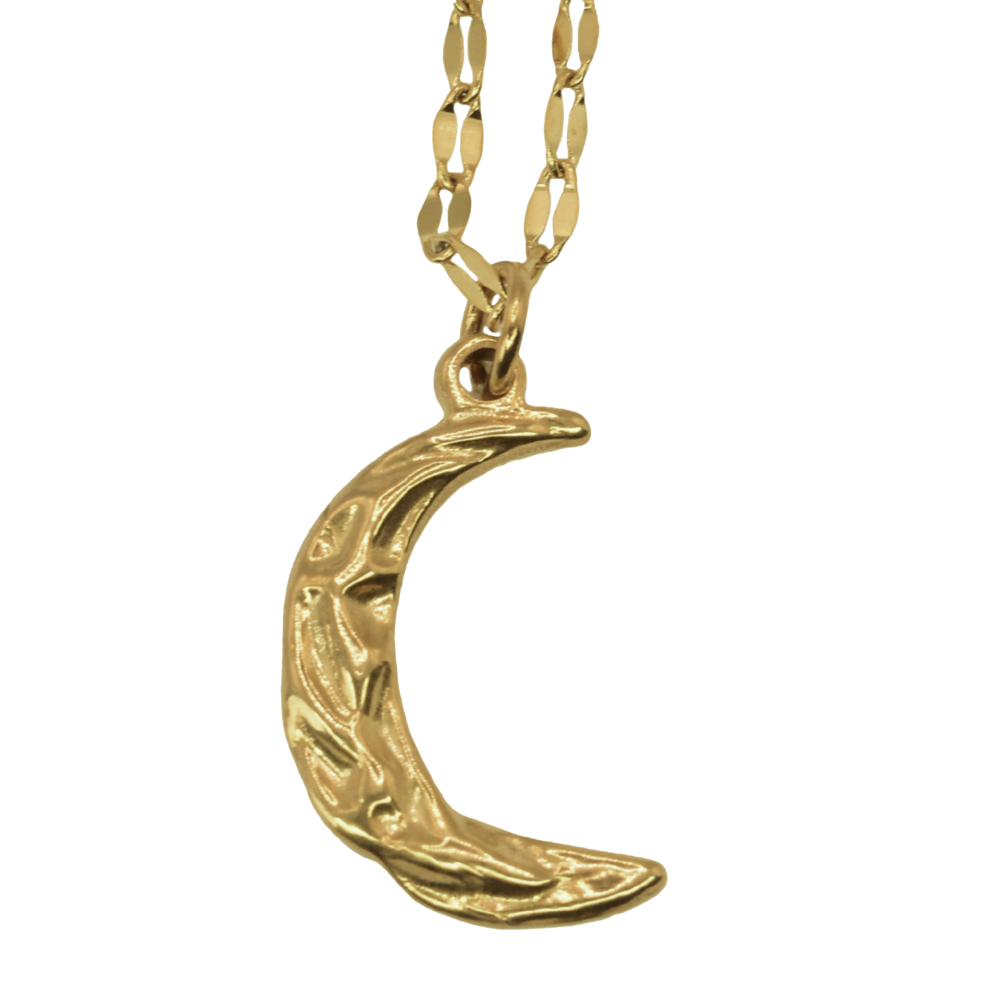 Cadena Lip con Luna Creciente Ornamental