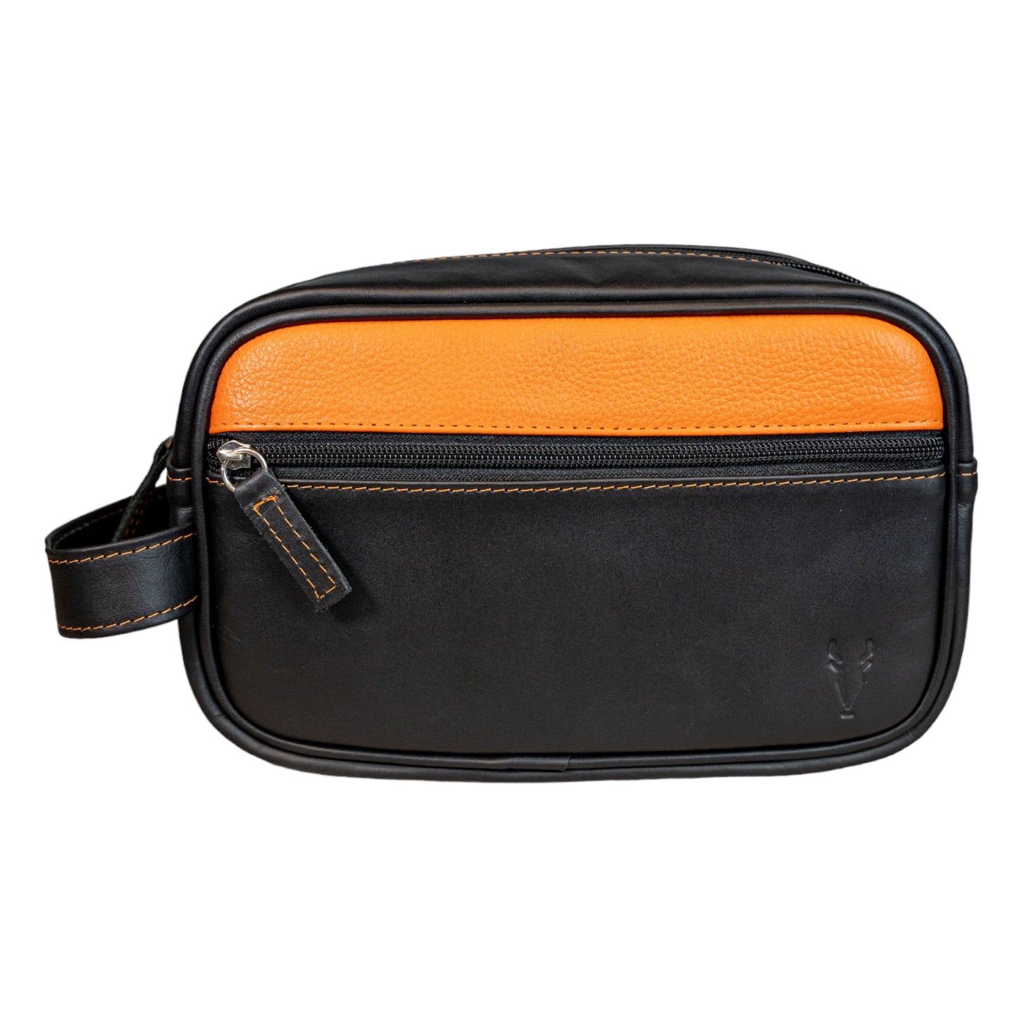 Neceser Compacto Negro Mate interior Naranja