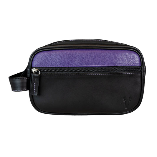 Neceser Compacto Negro Mate interior Lila