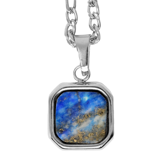 Cadena Figaro con Dije Square Lapislazuli