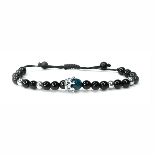 Pulsera King Silver Blue