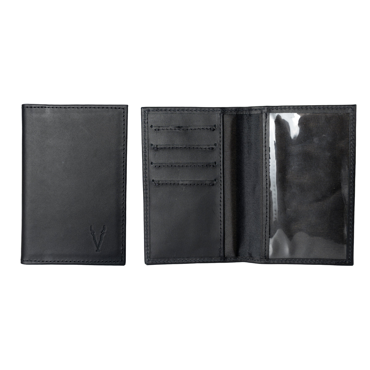 Porta Pasaporte Negro Mate