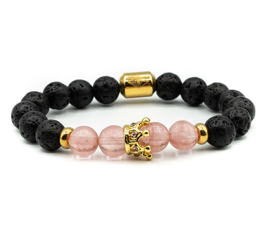 Pulsera con Corona Marques Oro18k/ Agata Rosa