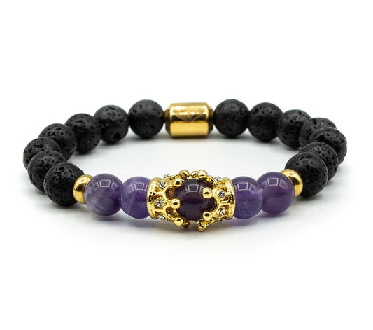 Pulsera con Doble Corona Marques Oro18k / Purpura