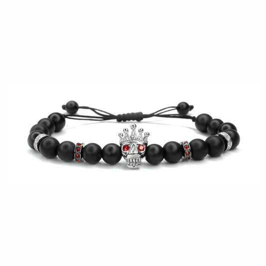 Pulsera Silver Red Death King