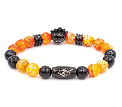 Pulsera Death King Rodio / Naranja