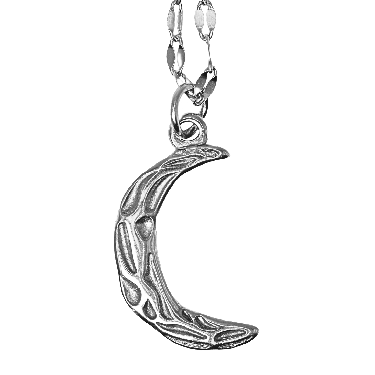 Cadena Lip con Luna Creciente Ornamental