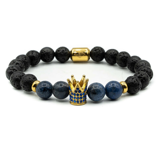 Pulsera con Corona Real Oro18k / Blue
