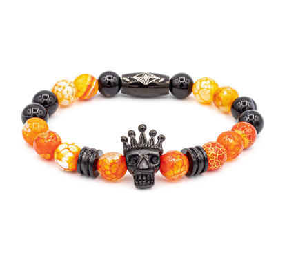 Pulsera Death King Rodio / Naranja