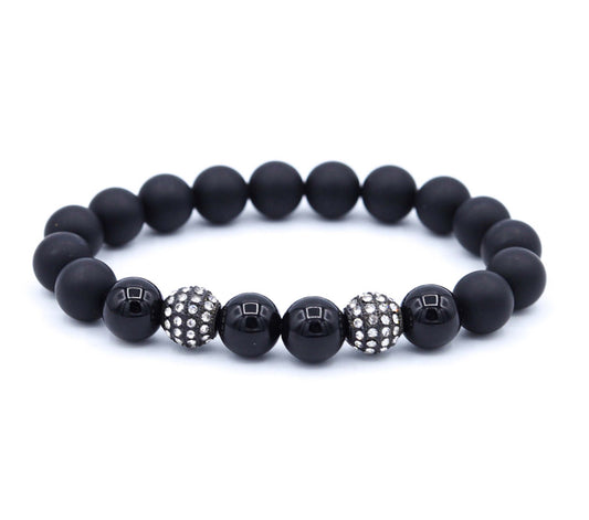 Pulsera Doble Disco Ball Black