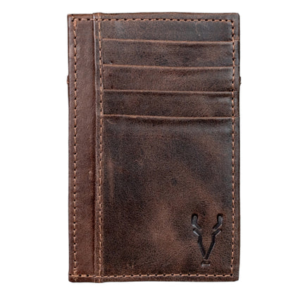 Tarjetero Model X Marron Oscuro Vintage