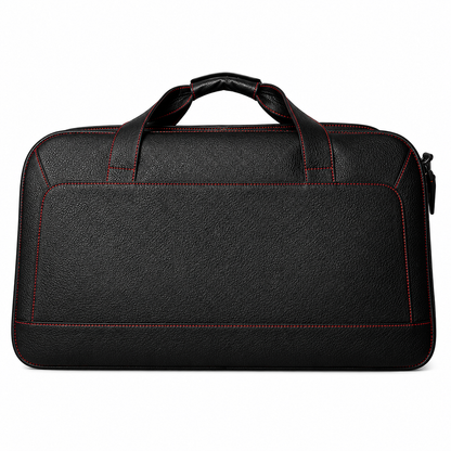 Travel Bag Negro Granulado interior Rojo