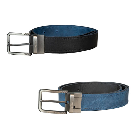 Cinto Doble Faz Azul Vintage con Negro Mate