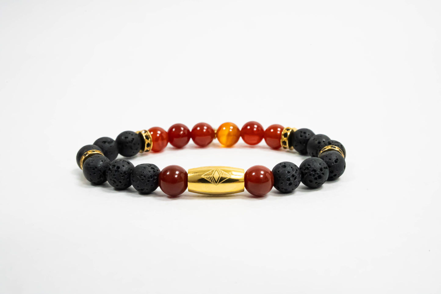 Pulsera Snake Oro18K Piedras Volcanicas/Agatha Ambar
