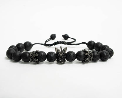 Pulsera King of the Kings Rodio Macrame Volcanica