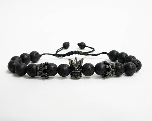 Pulsera King of the Kings Rodio Macrame Volcanica
