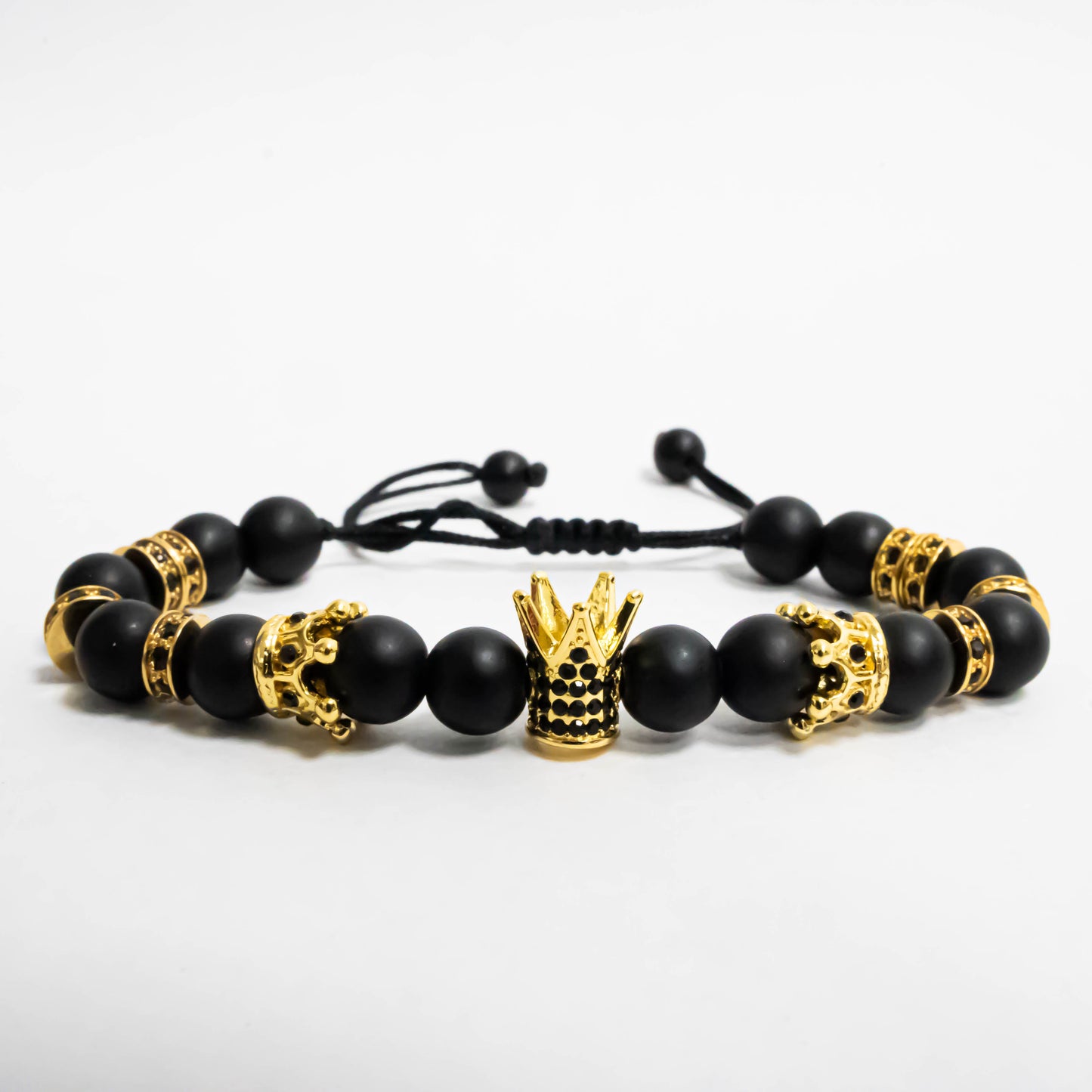 Pulsera King of the Kings Multistopper Oro18k Macrame Onyx