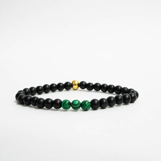 Pulsera Minimalista Malaquita Onyx