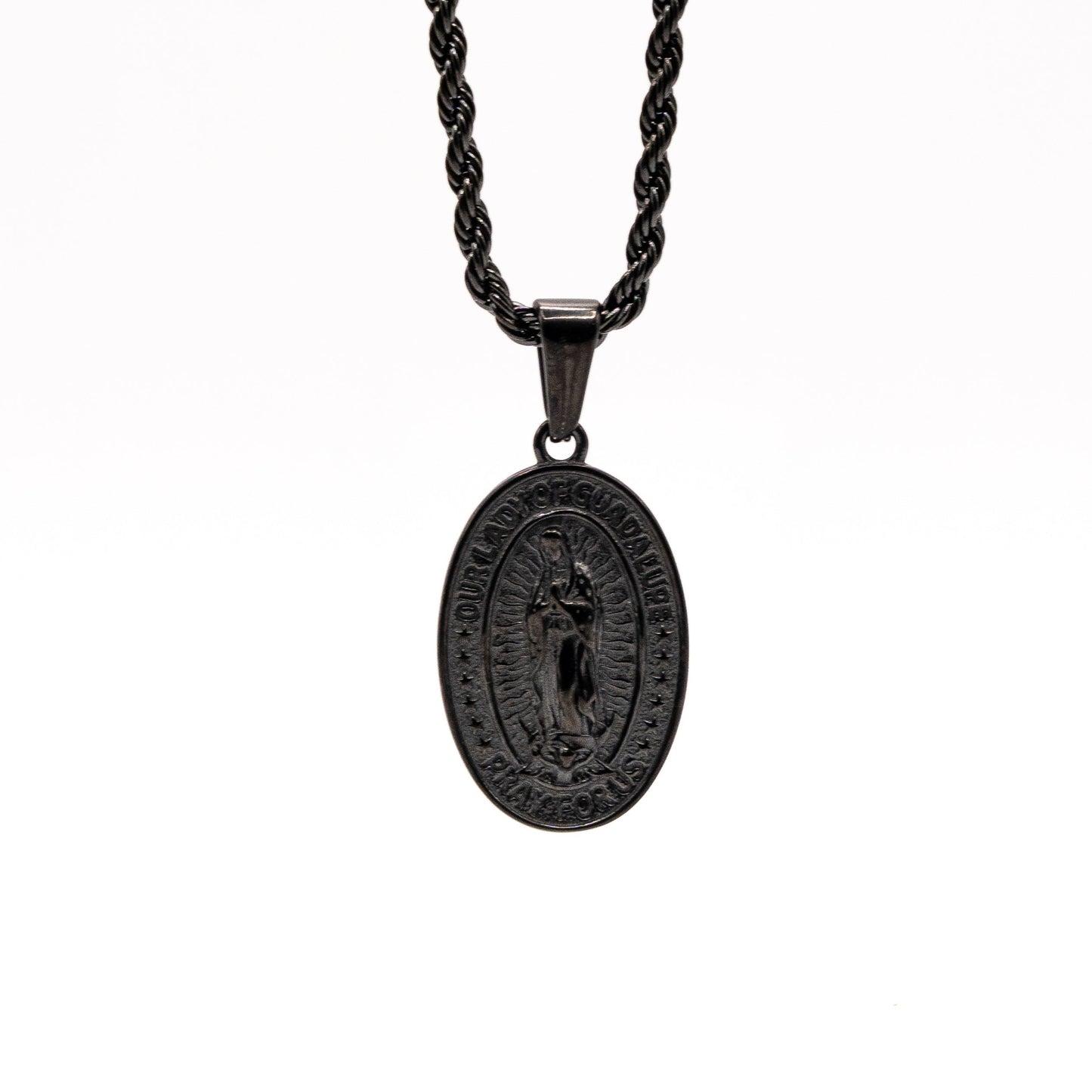 Cadena Rope Fina con Virgen de Guadalupe