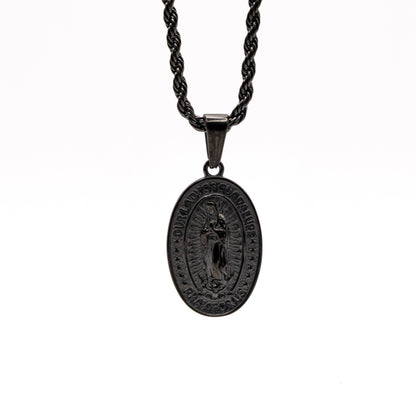 Cadena Rope Fina con Virgen de Guadalupe