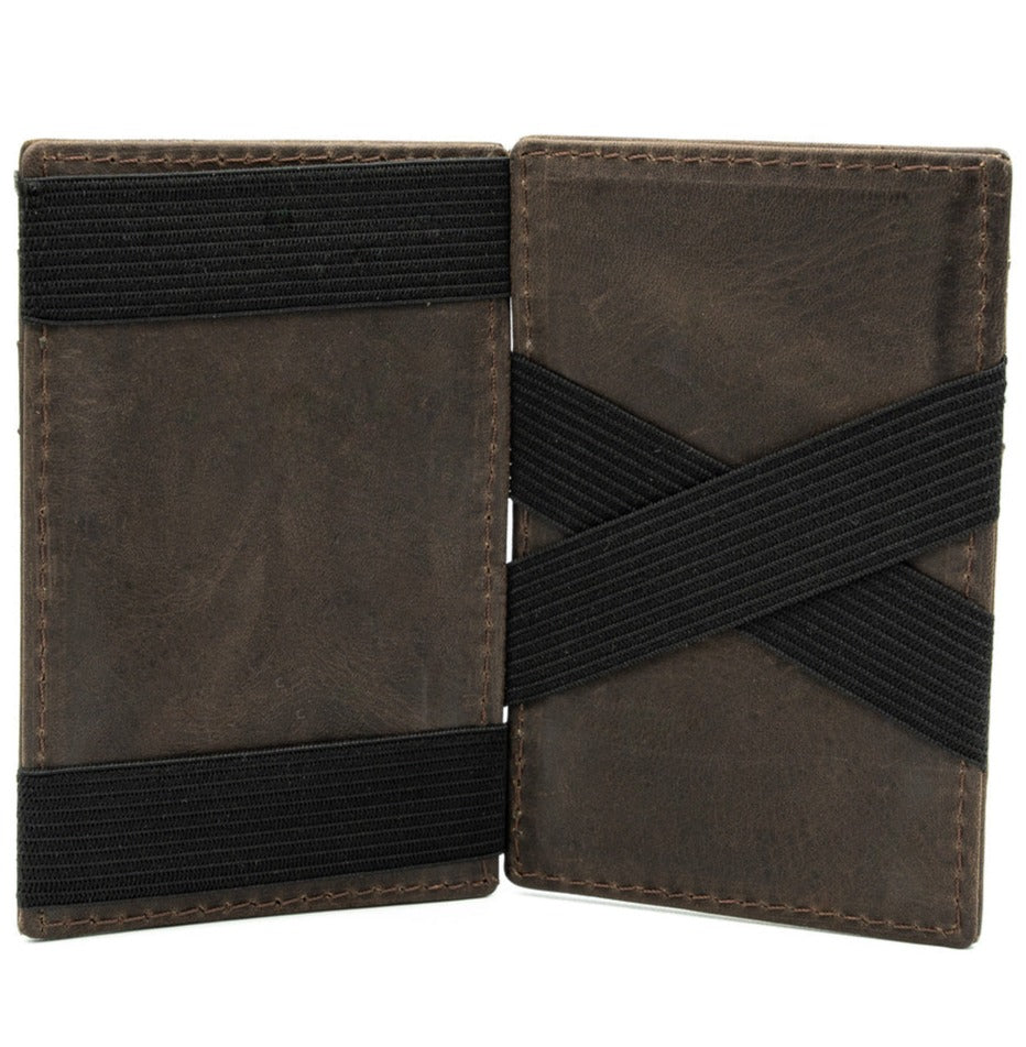 Billetera Magica Marron Oscuro Vintage