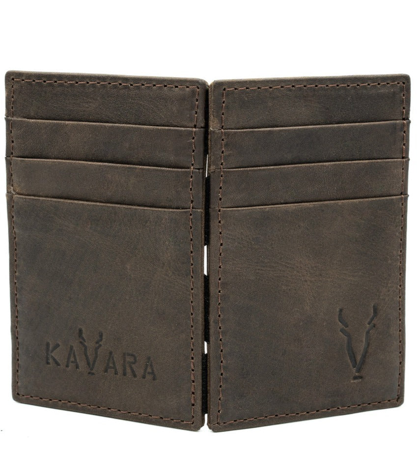 Billetera Magica Marron Oscuro Vintage