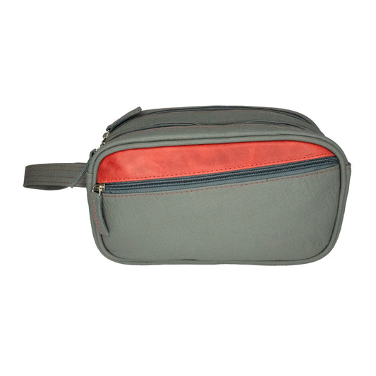 Neceser Doble Gris Egipcio interior Rojo Vintage