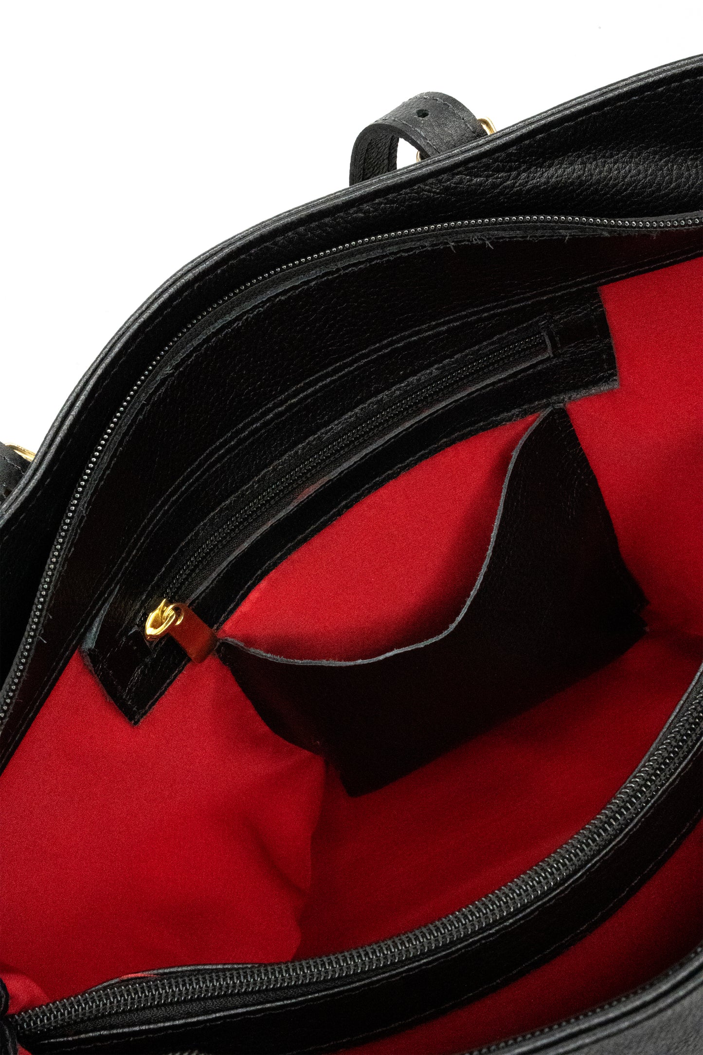 Cartera Tote Negro Granulado