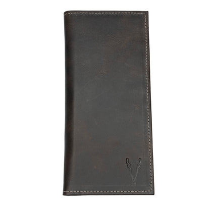 Porta Chequera Marron Oscuro Vintage