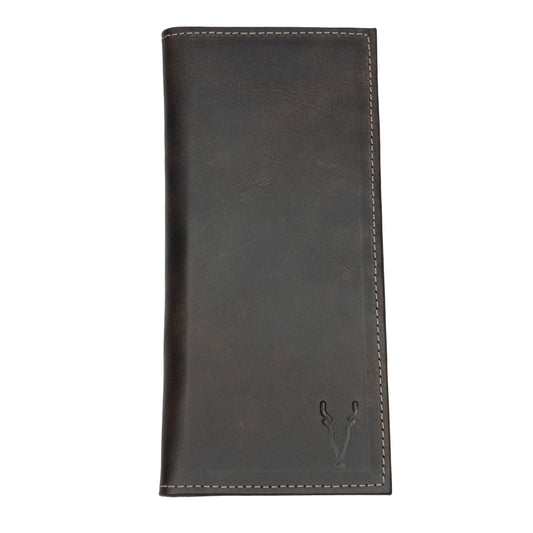 Porta Chequera Marron Oscuro Vintage