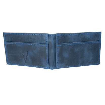 Billetera con Tarjetero Extraible Azul Vintage