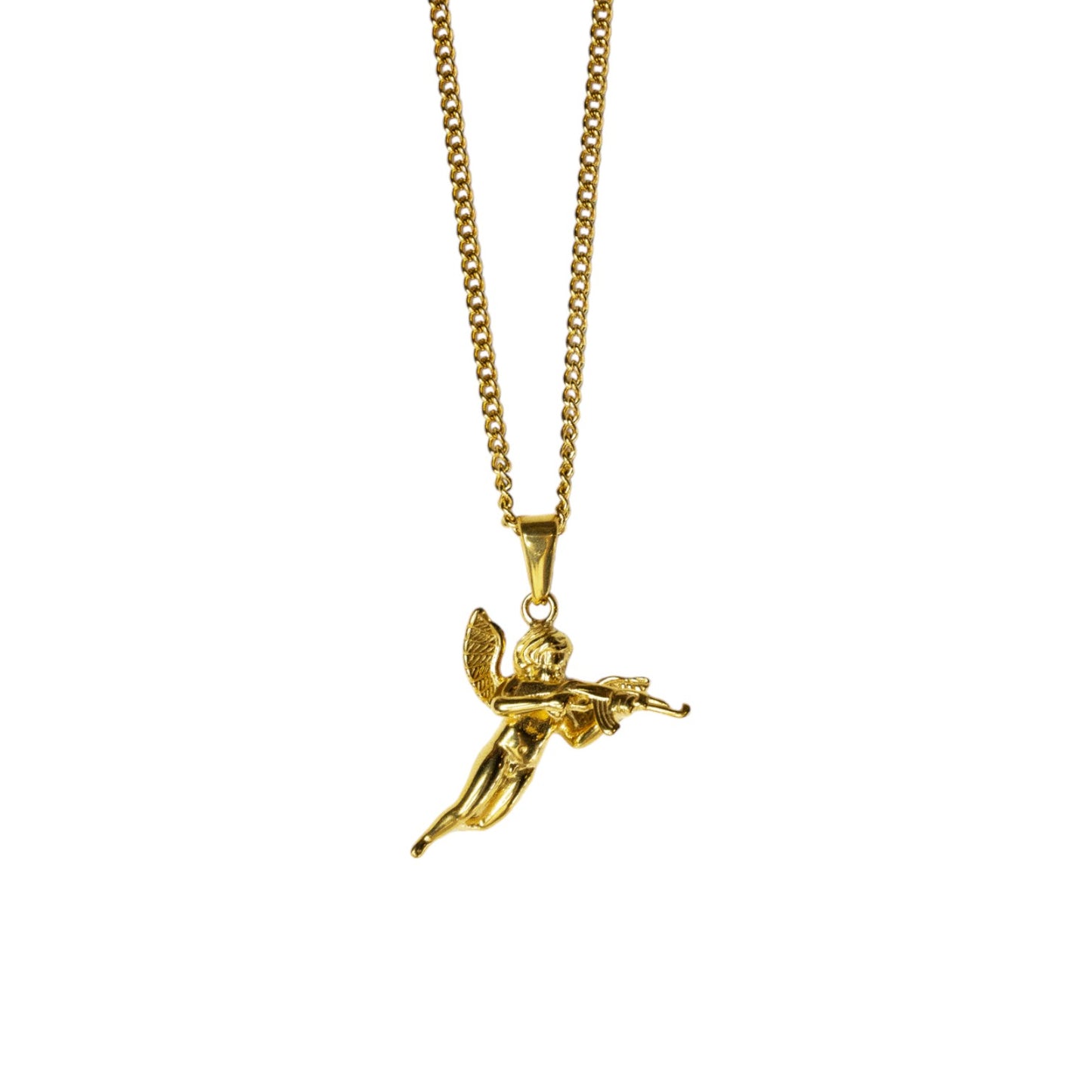 Cadena Cubana Fina con Dije de Cupido