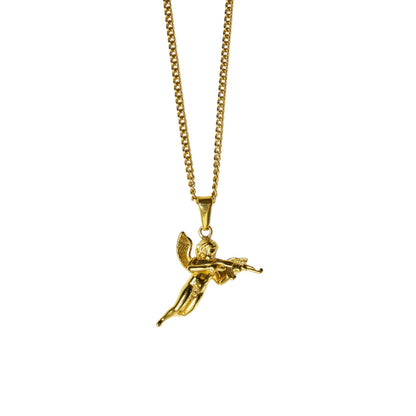 Cadena Cubana Fina con Dije de Cupido