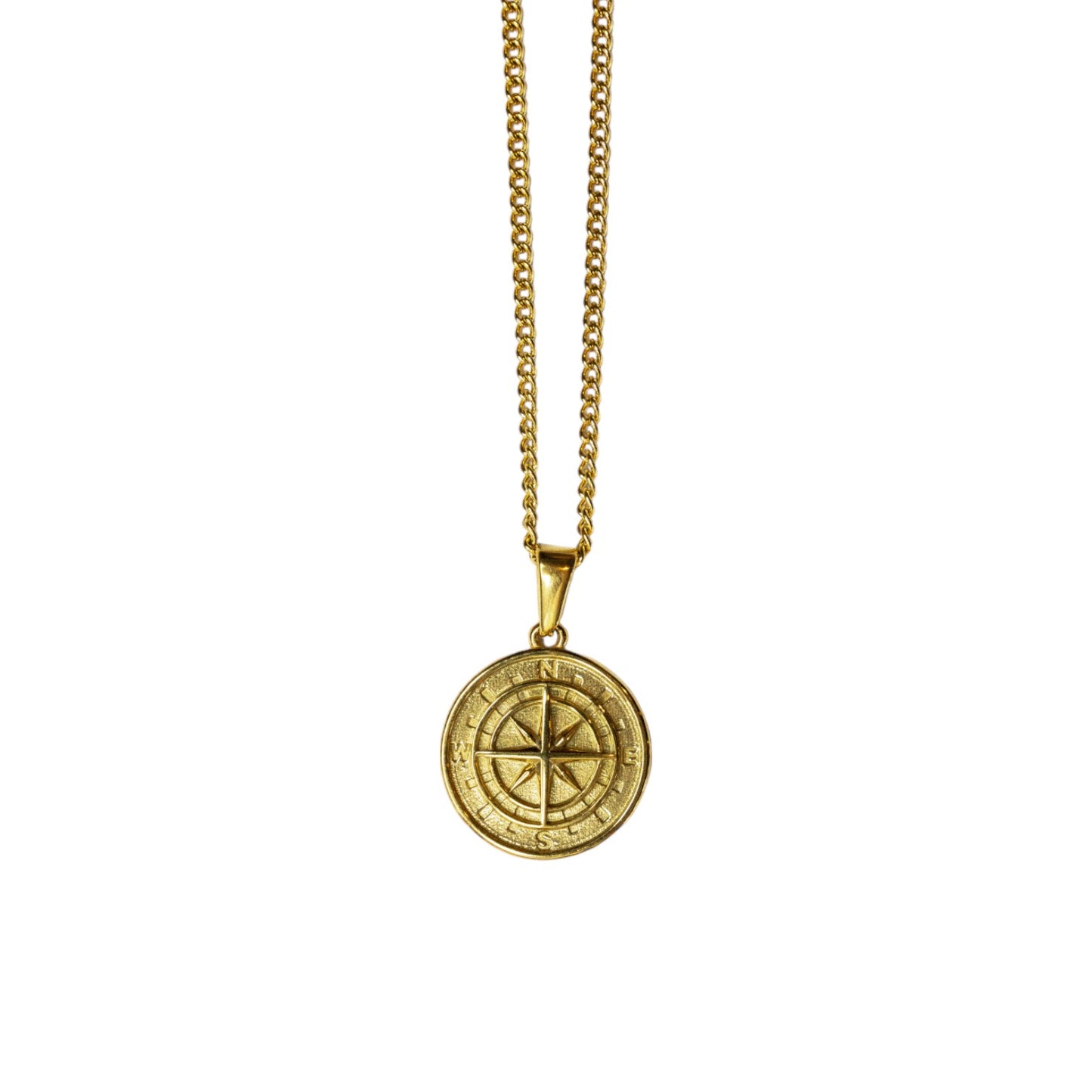 Cadena Cubana Fina con Dije de Compass
