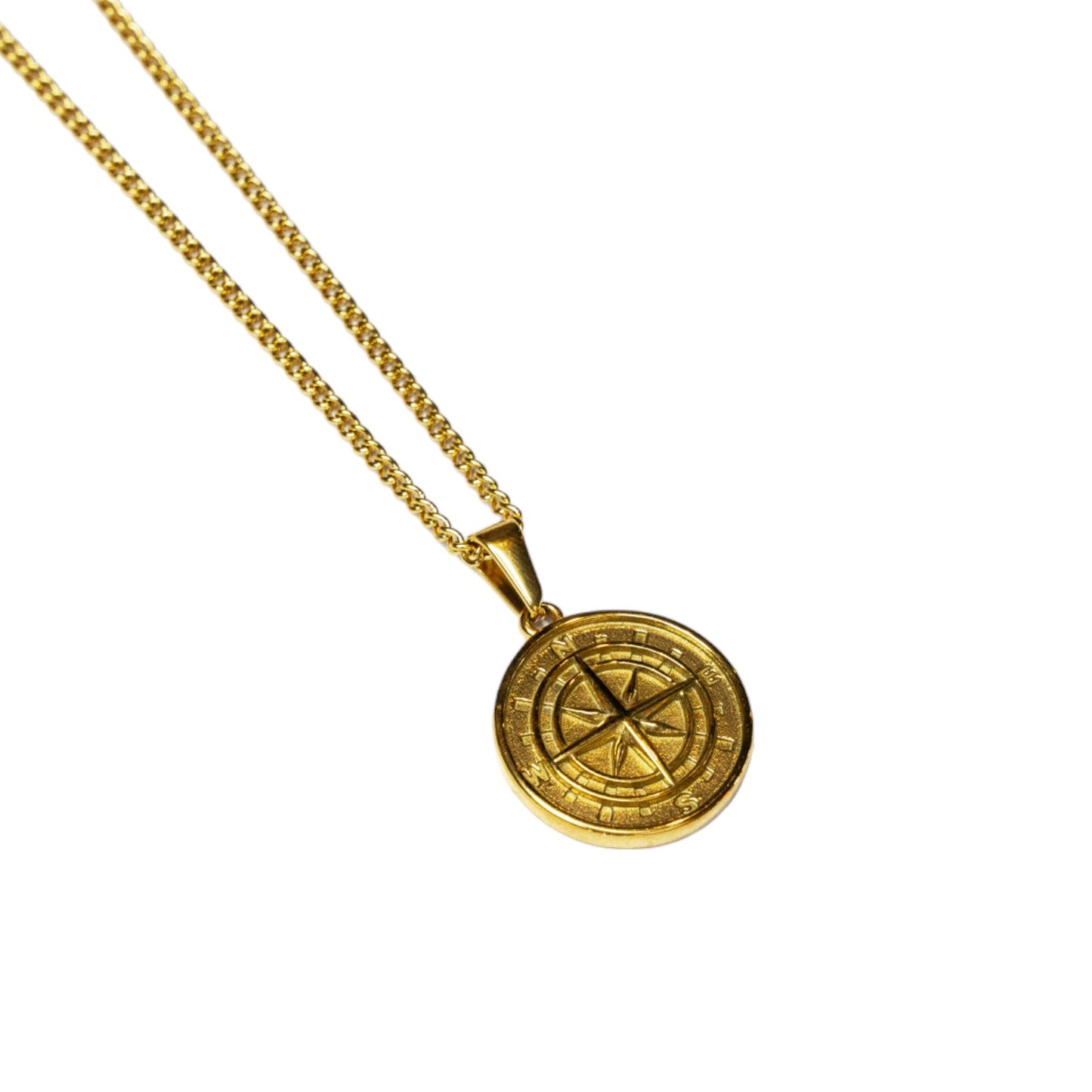 Cadena Cubana Fina con Dije de Compass