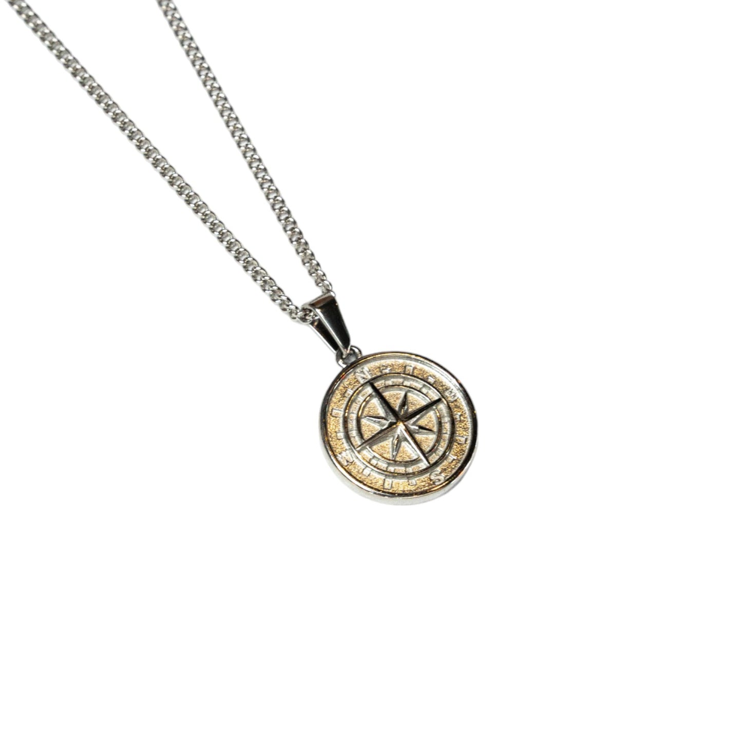Cadena Cubana Fina con Dije de Compass