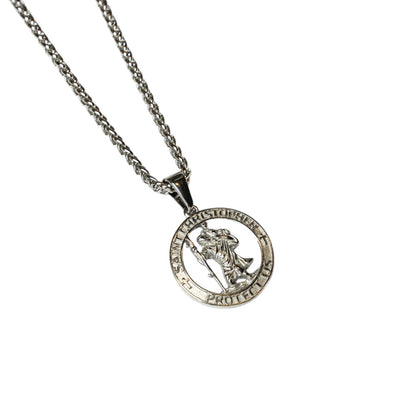 Cadena Wheat con Medalla de Saint Cristopher