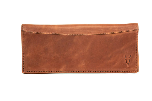 Porta Chequera Marron Rojizo Vintage