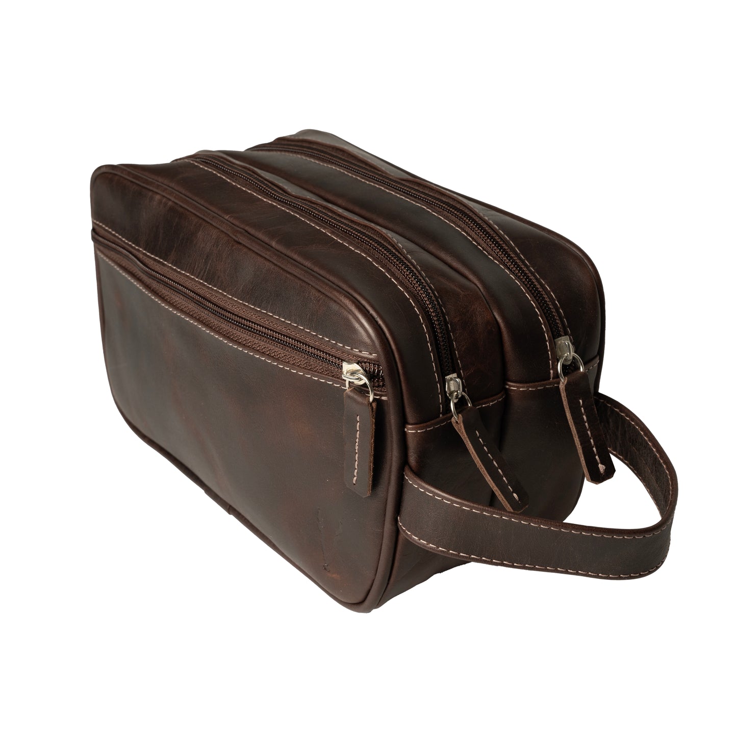 Neceser Doble Marron Oscuro Vintage