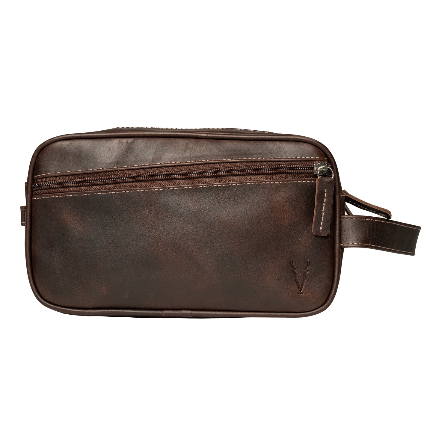 Neceser Doble Marron Oscuro Vintage