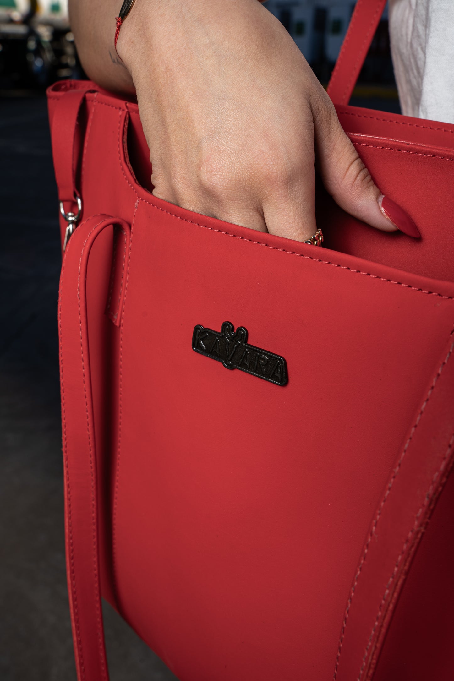 Cartera Tote Rojo Ferrari